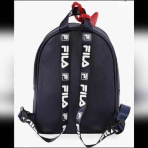 FILA Backpack Blue Pebbled Vegan Leather NWT - Picture 4 of 7